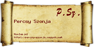Percsy Szonja névjegykártya